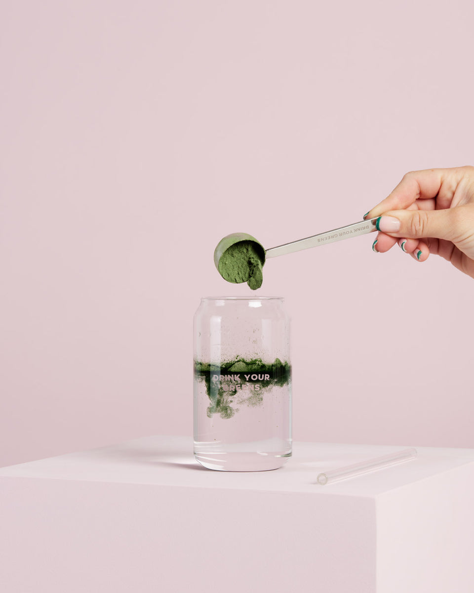 Glass Cup & Straw Real Rad Food