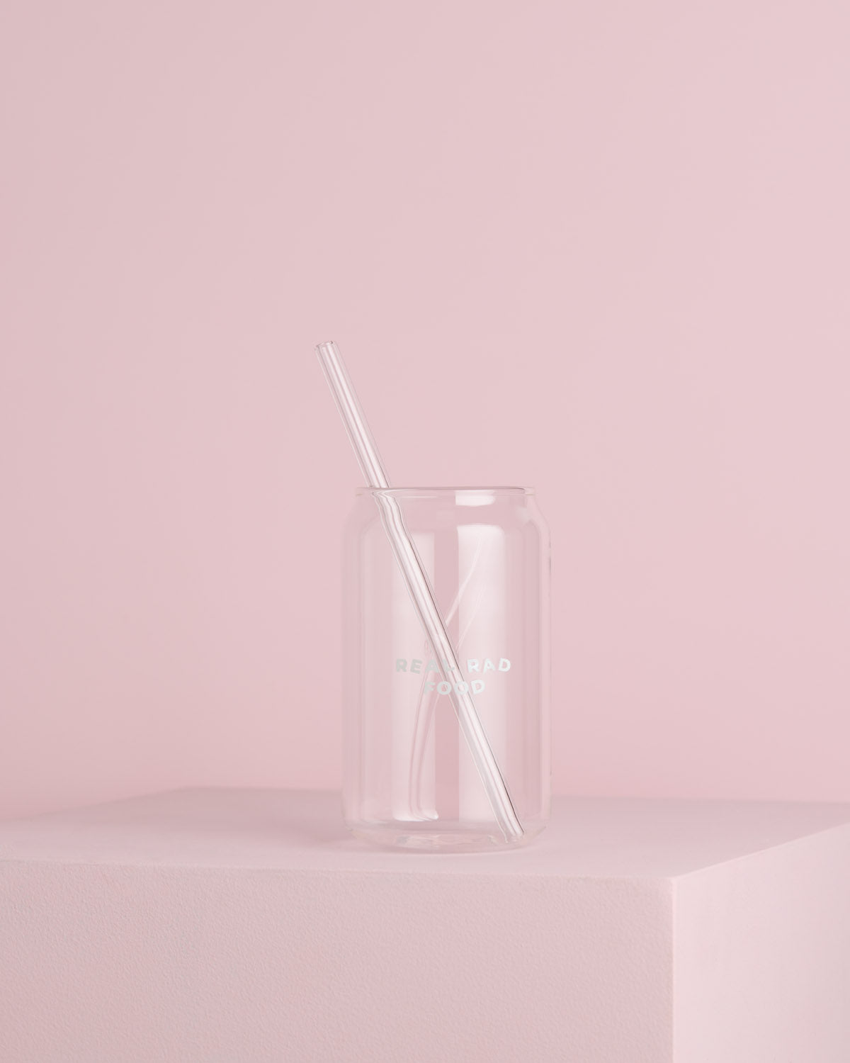 Glass Cup & Straw